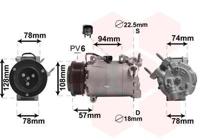 Компрессор кондиционера Van Wezel 1800K587