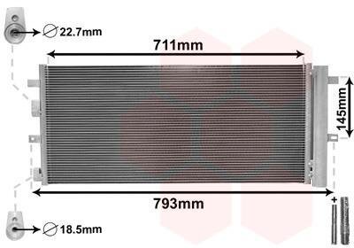 Радиатор кондиционера (Конденсатор) Van Wezel 18015701