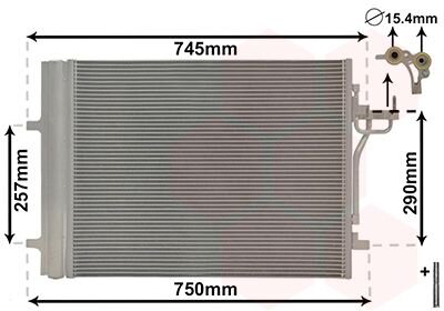 Радиатор кондиционера (Конденсатор) Van Wezel 18015717