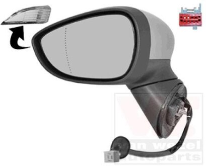 Зеркало наружное заднего вида левое Van Wezel 1801807
