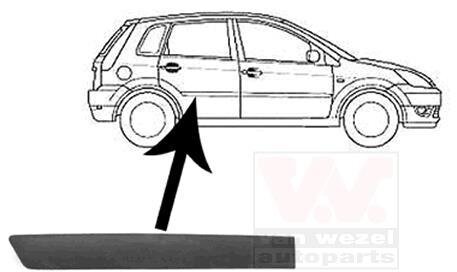 Накладка двери задней правой Van Wezel 1806426