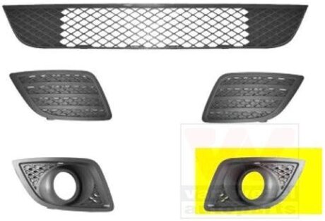 Решетка бампера переднего (заглушка) левая Van Wezel 1806593