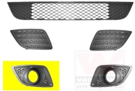 Решетка бампера переднего (заглушка) правая Van Wezel 1806594