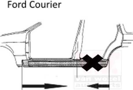 Порог левый Van Wezel 1807103