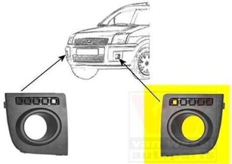 Решетка бампера переднего (заглушка) левая Van Wezel 1811593