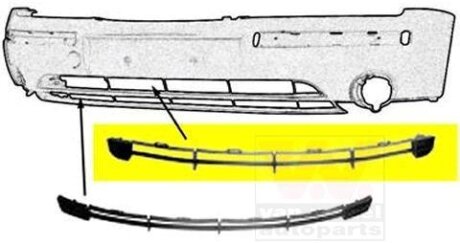 Решетка бампера переднего Van Wezel 1828590