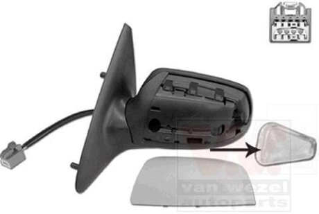 Зеркало наружное заднего вида левое Van Wezel 1829827