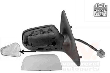 Зеркало наружное заднего вида правое Van Wezel 1829828