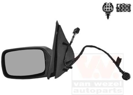 Зеркало наружное заднего вида левое Van Wezel 1831807
