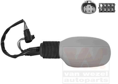 Зеркало наружное заднего вида левое Van Wezel 1865817 (фото 1)