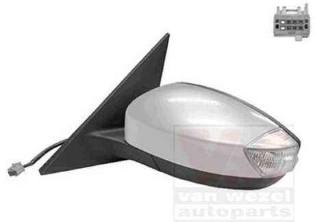 Зеркало наружное заднего вида левое Van Wezel 1869807