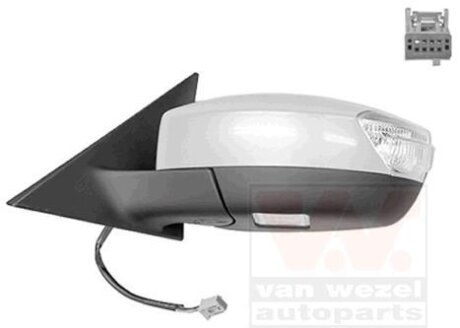 Зеркало наружное заднего вида левое Van Wezel 1869817