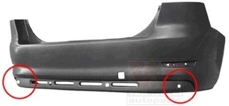 Бампер задний Van Wezel 1881545