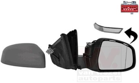 Зеркало наружное заднего вида правое Van Wezel 1882808 (фото 1)