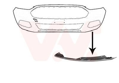 Спойлер бампера переднего левый Van Wezel 1883501
