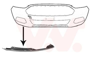 Спойлер бампера переднего правый Van Wezel 1883502