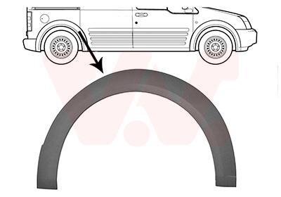 Расширитель крыла заднего правого Van Wezel 1884524
