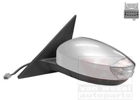 Зеркало наружное заднего вида левое Van Wezel 1887827 (фото 1)