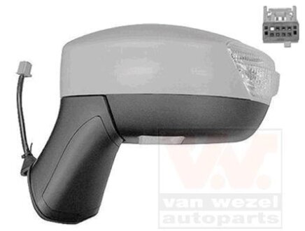 Зеркало наружное заднего вида левое Van Wezel 1905807