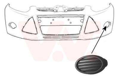 Решетка бампера переднего (заглушка) левая Van Wezel 1945595
