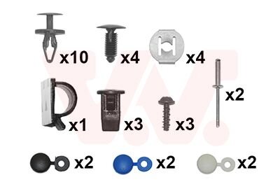 Крепление монтажное бампера, комплект Van Wezel 1947794