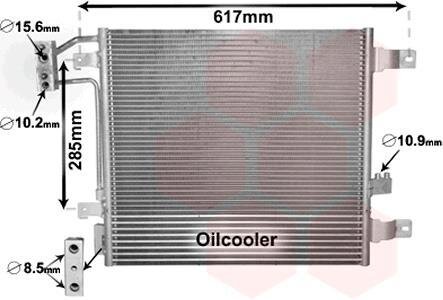 Радиатор кондиционера (Конденсатор) Van Wezel 21005057