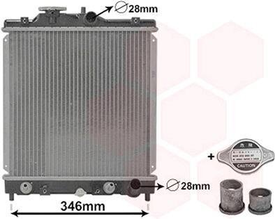 Радиатор охлаждения двигателя Van Wezel 25002069