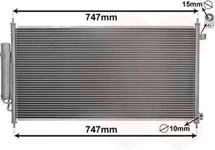Радиатор кондиционера (Конденсатор) Van Wezel 25005233
