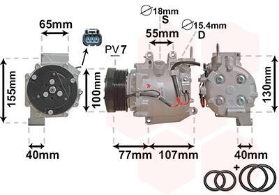 Компрессор кондиционера Van Wezel 2500K232