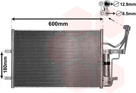 Радиатор кондиционера (Конденсатор) Van Wezel 27005184