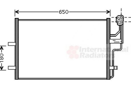 Радиатор кондиционера (Конденсатор) Van Wezel 27005186