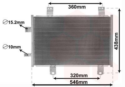 Радиатор кондиционера (Конденсатор) Van Wezel 27015702