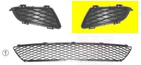 Решетка бампера переднего (заглушка) левая Van Wezel 2754591