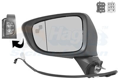 Зеркало наружное заднего вида левое Van Wezel 2766827