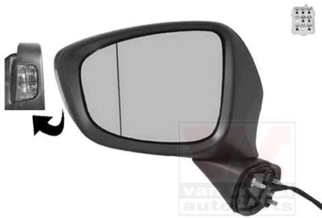 Зеркало наружное заднего вида левое Van Wezel 2780807