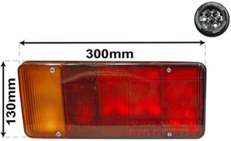 Фонарь задний левый Van Wezel 2813925