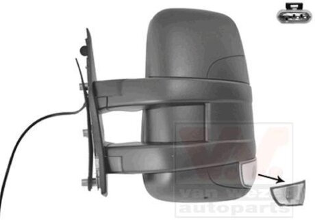 Зеркало наружное заднего вида левое Van Wezel 2816801
