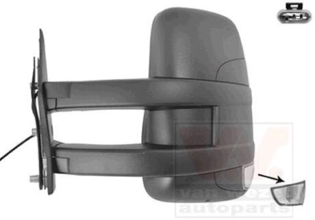 Зеркало наружное заднего вида левое Van Wezel 2816811