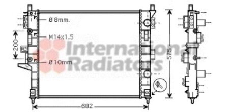 Радиатор охлаждения двигателя Van Wezel 30002331