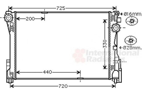Радиатор охлаждения двигателя Van Wezel 30002575