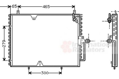 Радиатор кондиционера (Конденсатор) Van Wezel 30005170