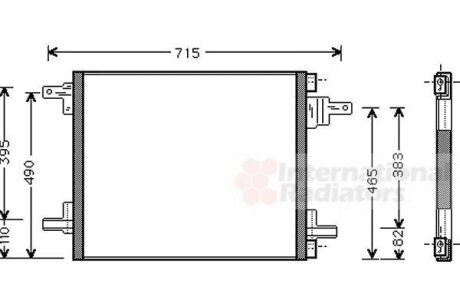 Радиатор кондиционера (Конденсатор) Van Wezel 30005345