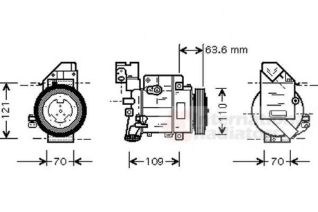 Компрессор кондиционера Van Wezel 3000K075