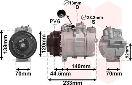 Компрессор кондиционера Van Wezel 3000K277