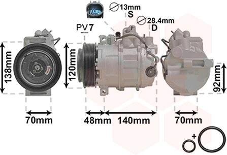 Компрессор кондиционера Van Wezel 3000K393