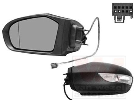 Зеркало наружное заднего вида левое Van Wezel 3017807