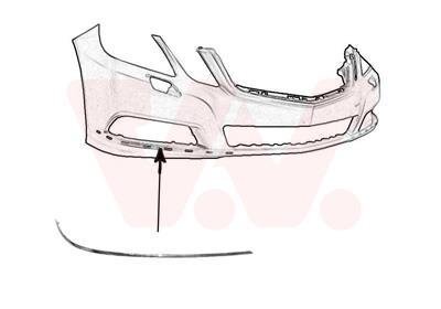 Накладка бампера переднего правая Van Wezel 3044582