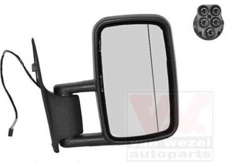 Зеркало наружное заднего вида правое Van Wezel 3075818