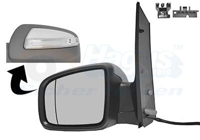 Зеркало наружное заднего вида левое Van Wezel 3081815