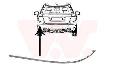 Накладка бампера заднего левая Van Wezel 3091555